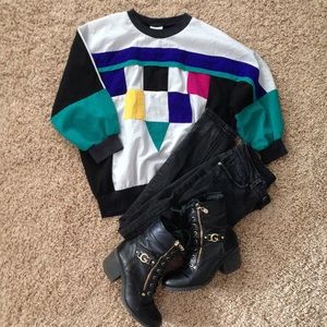 Vintage 90's Windbreaker 3/4 Sleeve Size Small